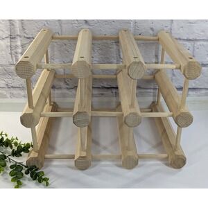 🥰JK Adams Wooden Countertop Wine Rack Display 6 Bottle Modular Storage Vermont